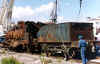 Estado en que ingreso El Cavado en el Museo del Ferrocarril de Asturias.